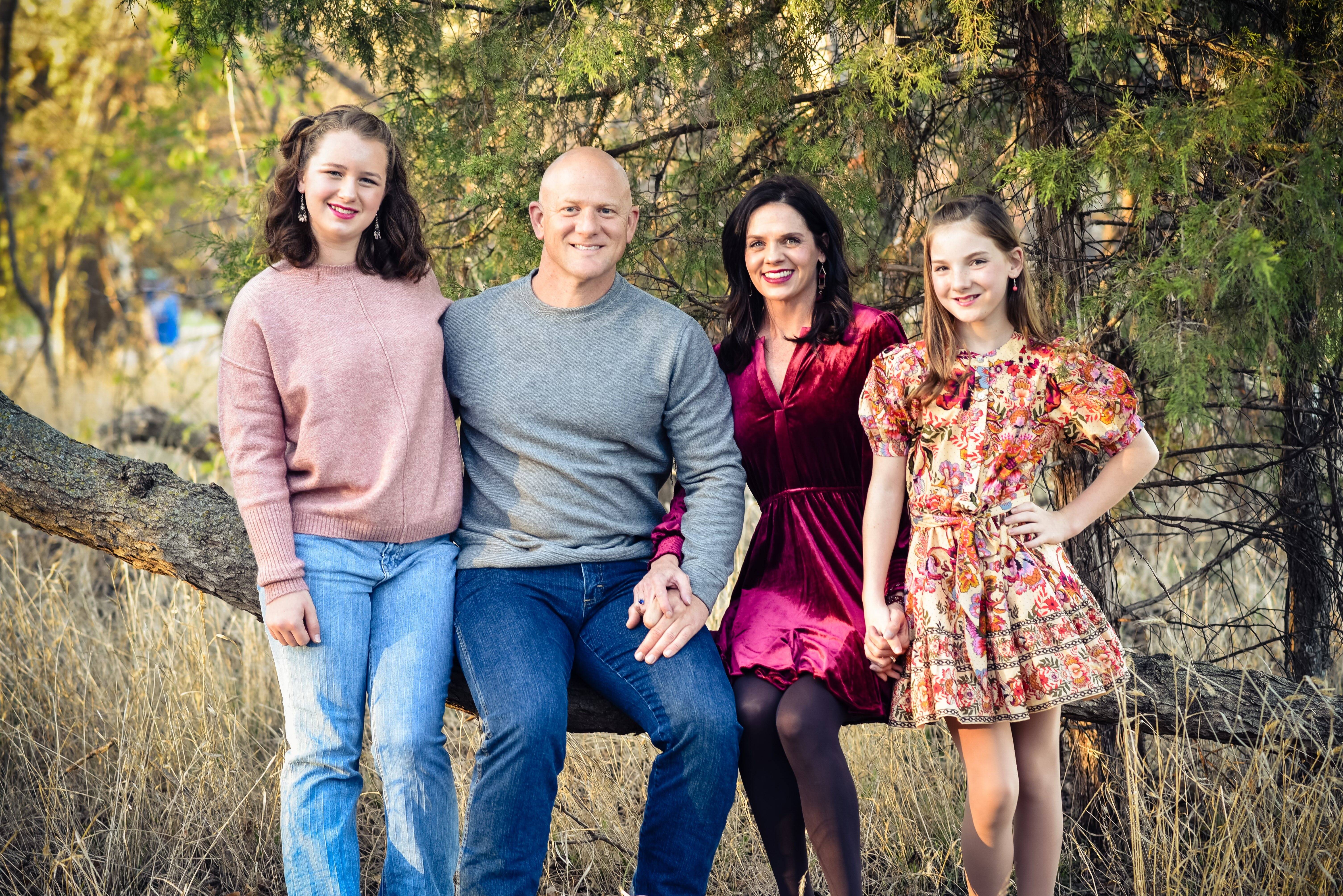 Jake Merrick with his family