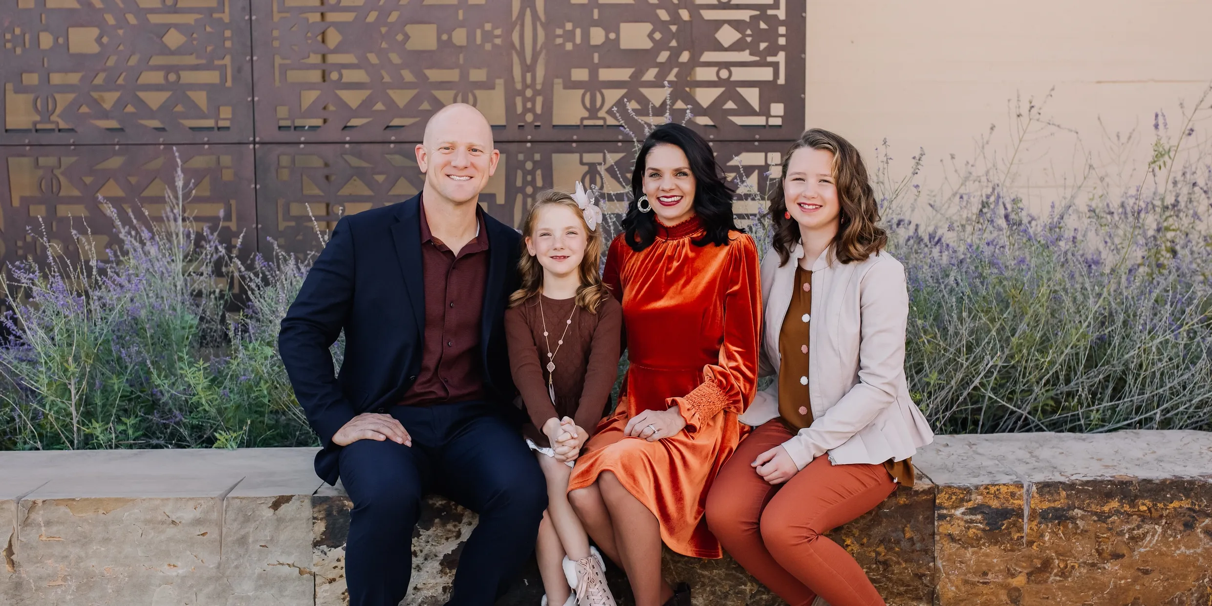 Jake Merrick with his family